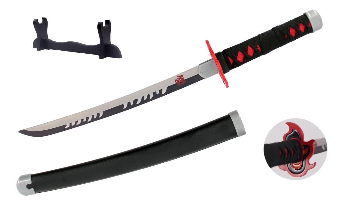 katana di hinokami kagura demon slayer cm 40 + espositore