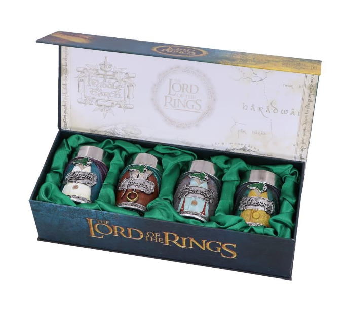 il signore degli anelli 4 bicchieri in confezione regalo il signore degli anelli 4 bicchieri in confezione regalo