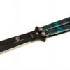 coltello butterfly con teschi verdi