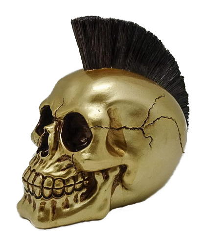 teschio oro con cresta