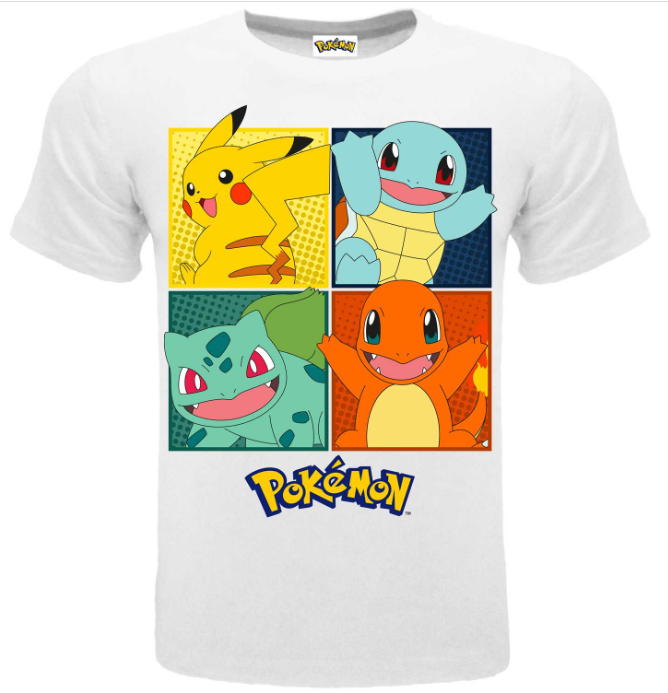 t-shirt pokemon pikachu and friends
