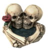 posacenere due teschi abbracciati