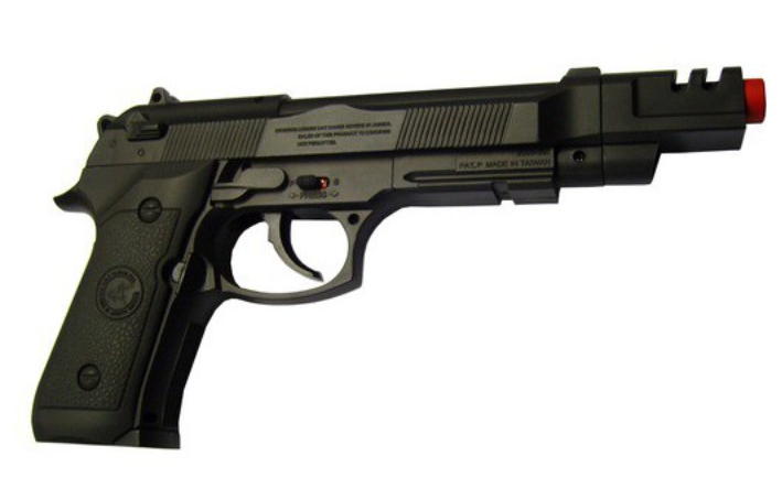 pistola a co2 canna lunga nera