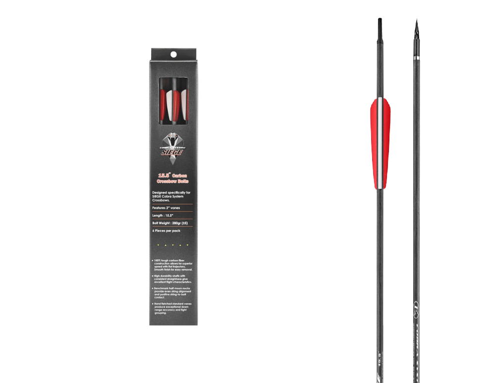 dardi in carbonio 15.5" per siege - 6 pezzi