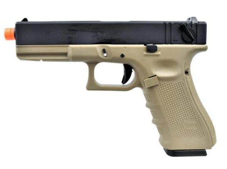 pistola a gas g18 gen4 tan e nera