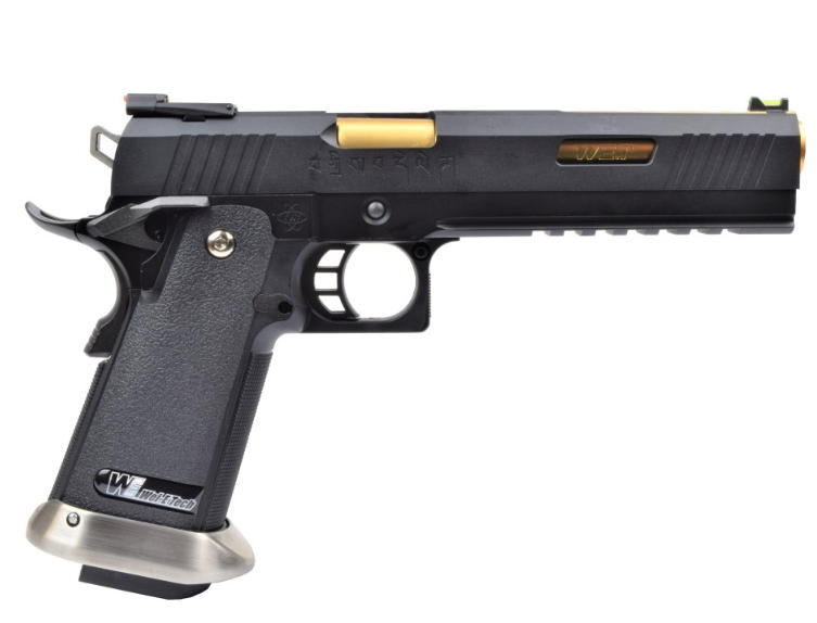 pistola a gas hi-capa 6.0 i-rex force nera / gold barrel