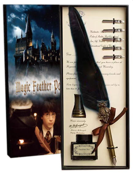 penna stilografica harry potter nera