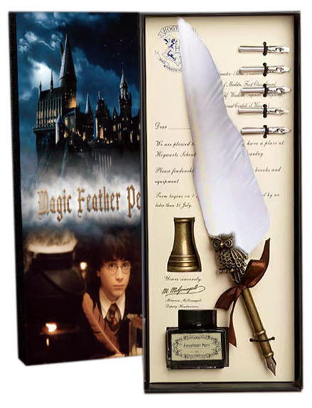 penna stilografica harry potter bianca
