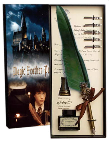 penna stilografica harry potter verde