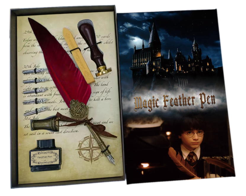 penna stilografica harry potter rosso + timbro