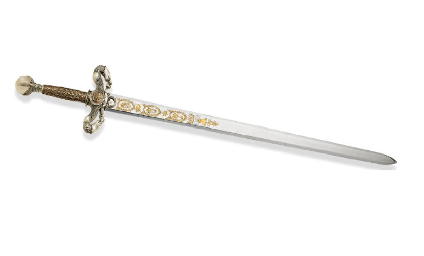 spada americana argento  in acciaio toledo