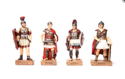 centurione romano colorato in resina