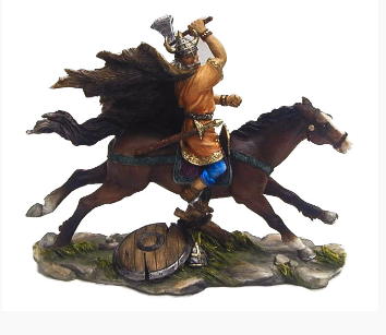 viking serie a cavallo con ascia