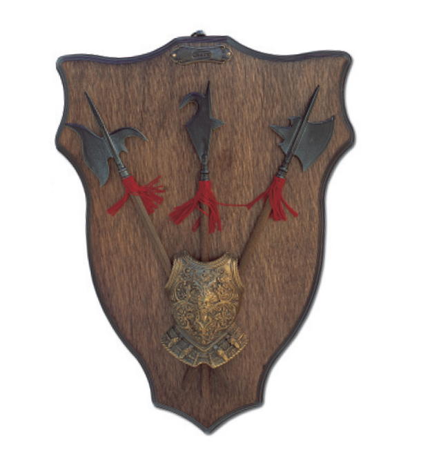 trofeo con mini alabarde e pettorale