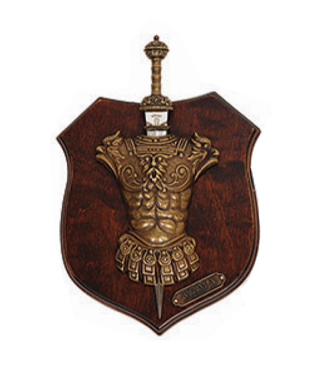 trofeo pannello antica roma con tagliacarte