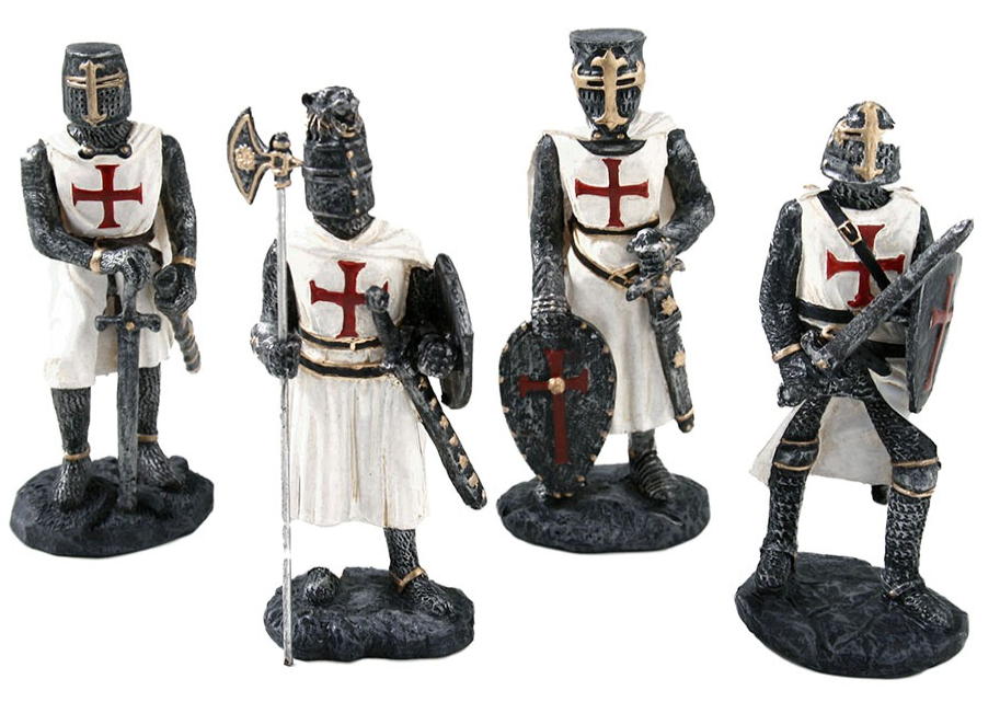 medievali templari in resina
