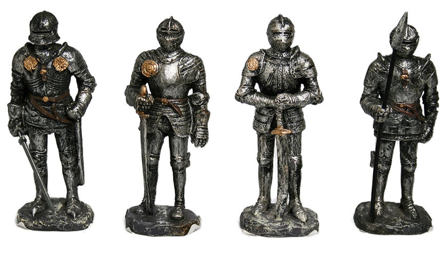 armature medievali in resina