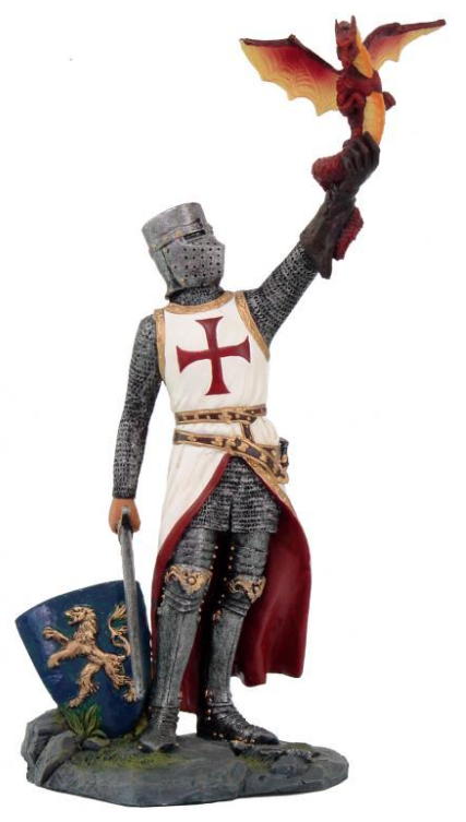 medievale templare con drago