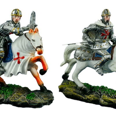 medievale crociato a cavallo