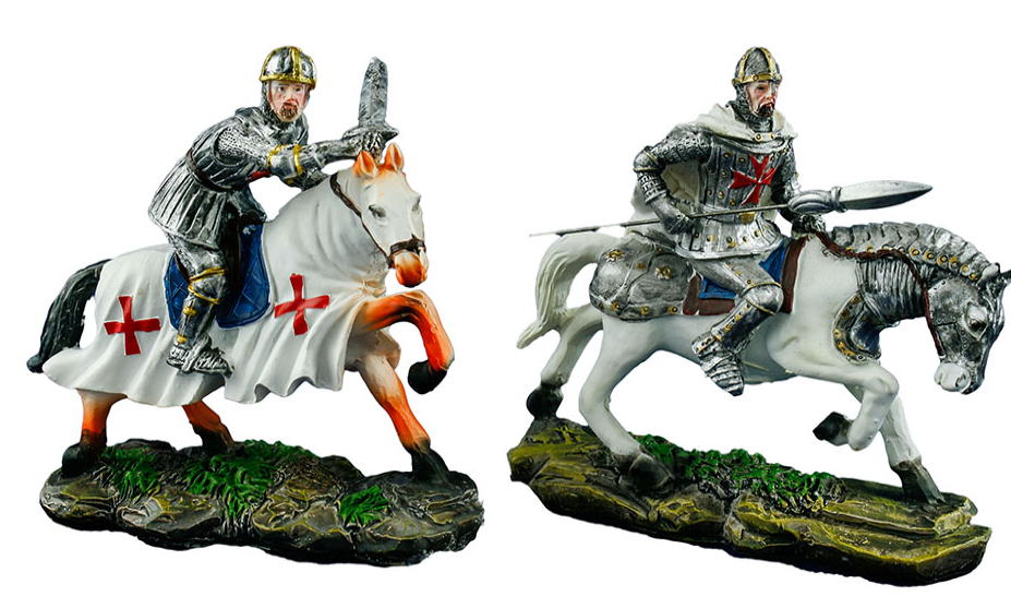 medievale crociato a cavallo