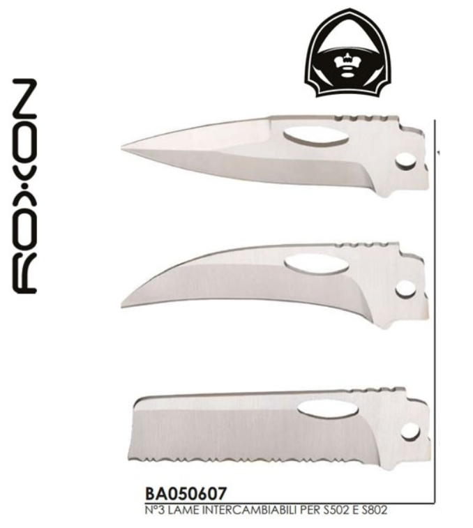 roxon 3 lame ricambio per pinza s802