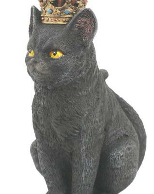 gatto nero con corona
