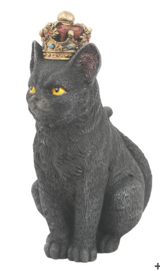 gatto nero con corona