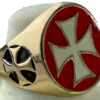 anello templare oro con croce anello templare oro con croce