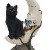 gatto nero con luna e led gatto nero con luna e led