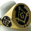 anello massonico color oro