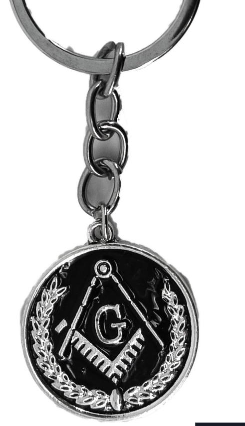 portachiavi massonico in metallo