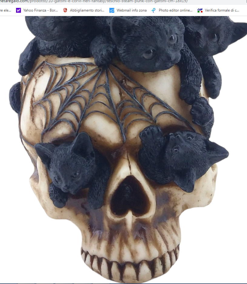teschio steam punk con gattini