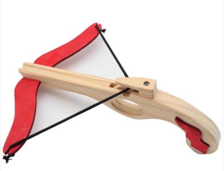 pistola balestra piccola in legno