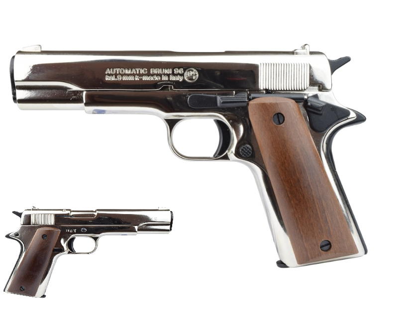 pistola a salve 96 calibro 9mm pak colore nichel