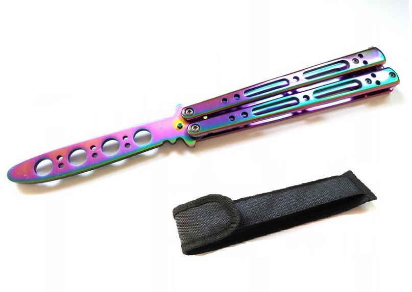 coltello butterfly training rainbow + fodero