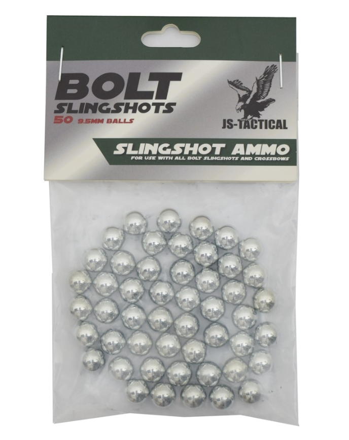 biglie in metallo 9,5mm 50 pezzi per fionda