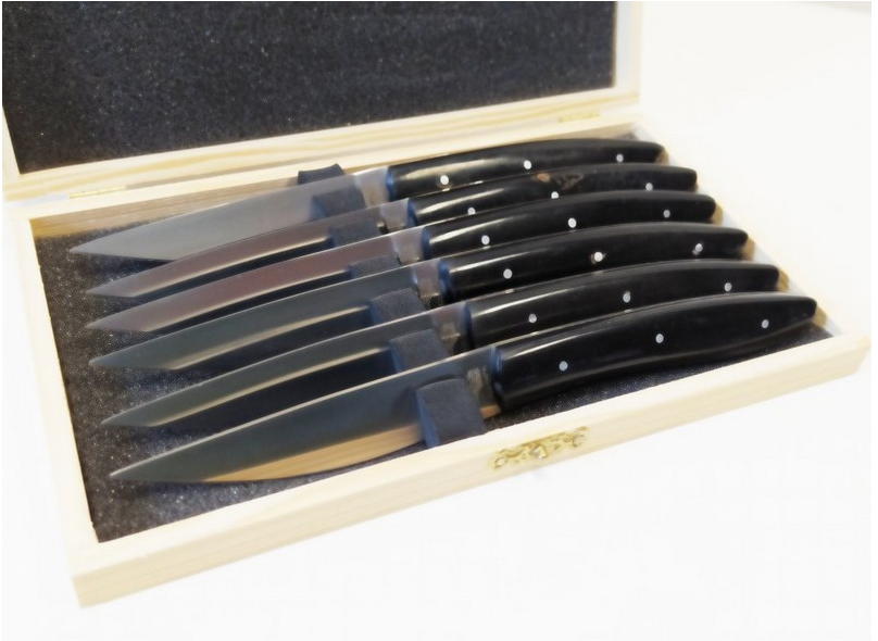 coltelli da bistecca 6 pezzi corno bufalo