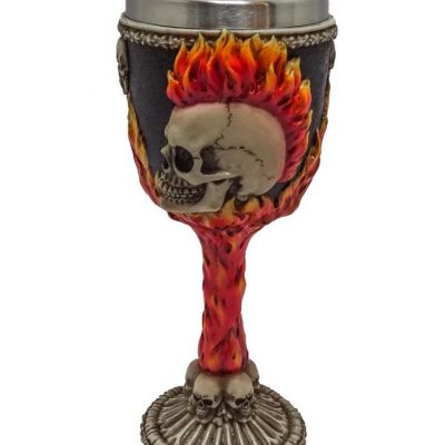 calice con teschio cresta infuocata
