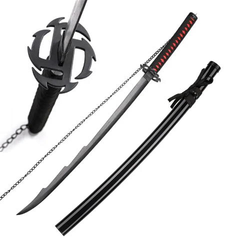 katana bleach new-bankai di ichigo kurosaki lama in legno