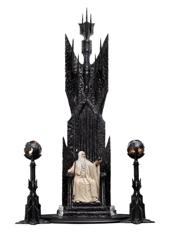 il signore degli anelli: saruman il bianco sul trono ben 110 cm ! weta workshop limited edition