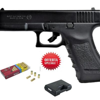pistola glock g17 9mm a salve + 50 ricarica