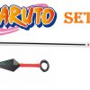naruto set spada + kunai in metallo