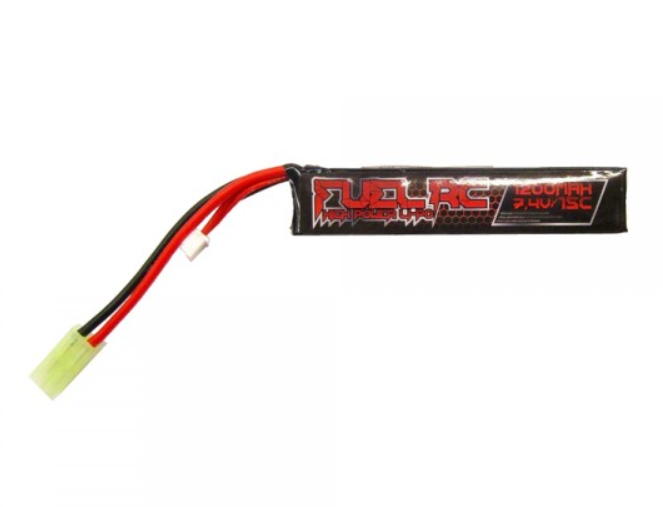 batteria fuel li-po 7.4v x 1200mah 15c stick