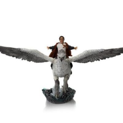 harry potter: statua di harry potter e fierobecco in art scale deluxe