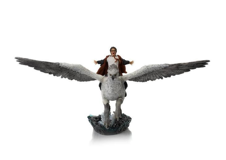 harry potter: statua di harry potter e fierobecco in art scale deluxe