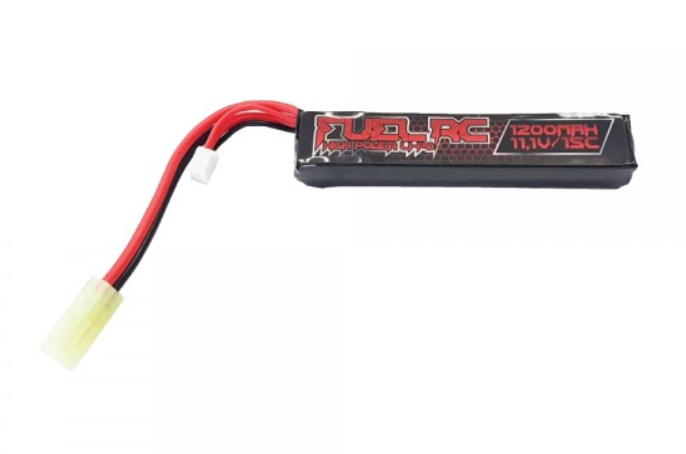 batteria li-po 11.1v x 1200mah 15c tubo fuel