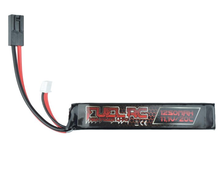 batteria li-po 11.1v x 1250mah 20c stick fuel