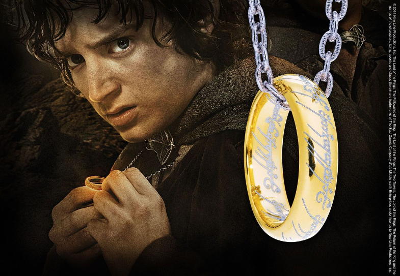il signore degli anelli: l'unico anello in argento sterling