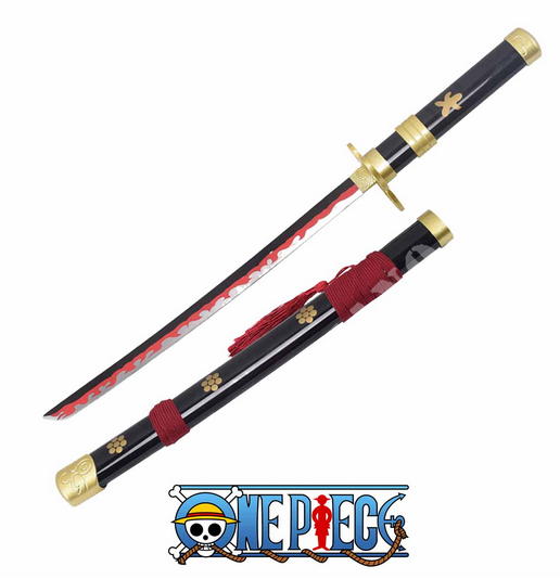 katana one piece enma nera cm 45 + espositore katana one piece enma nera cm 45 + espositore