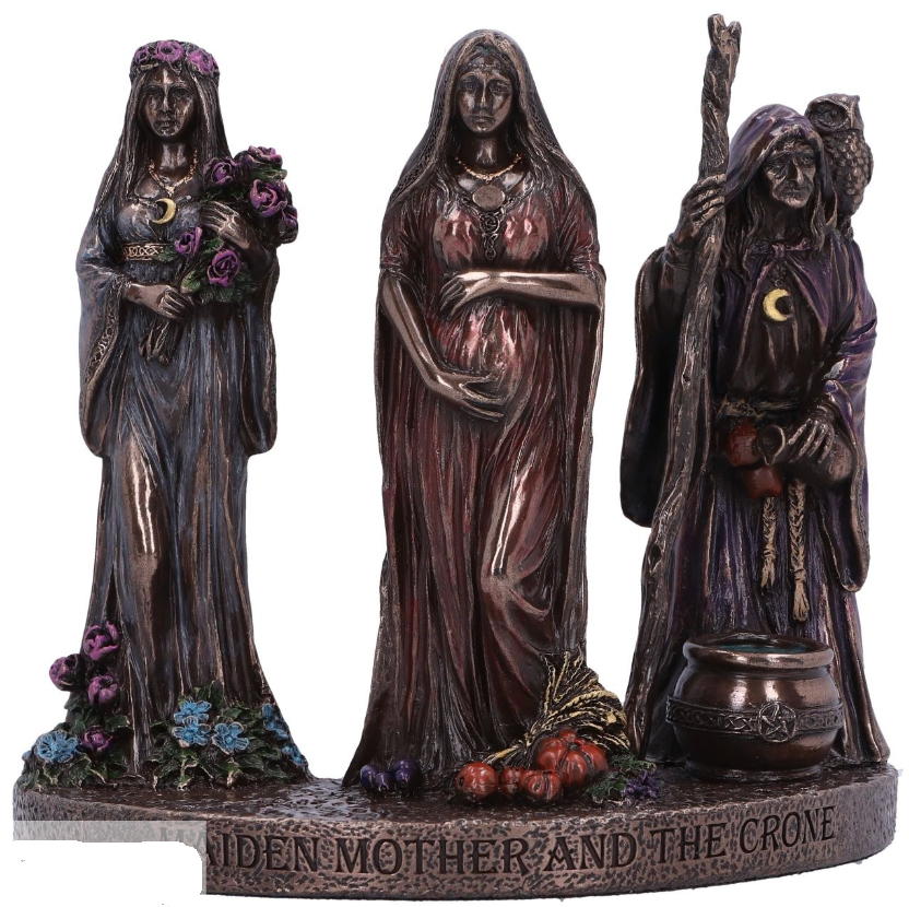 maiden, mother and crone trio of life
